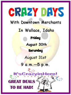 Wallace Downtown Merchants present Crazy Days